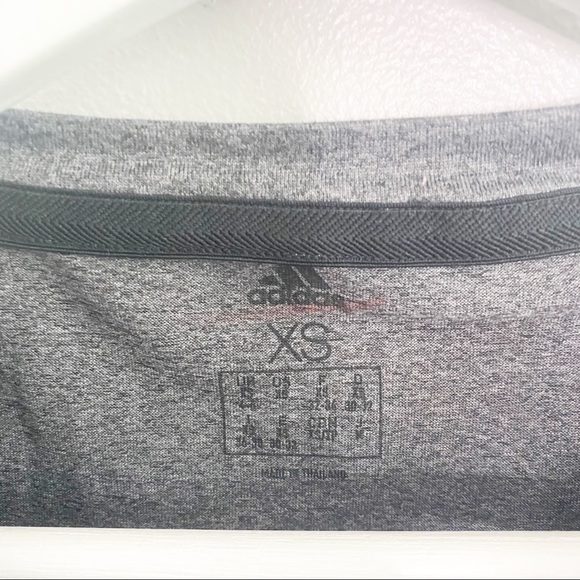 Adidas Boxy Mesh Cropped Tee in Grey and Black - Picture 5 of 8